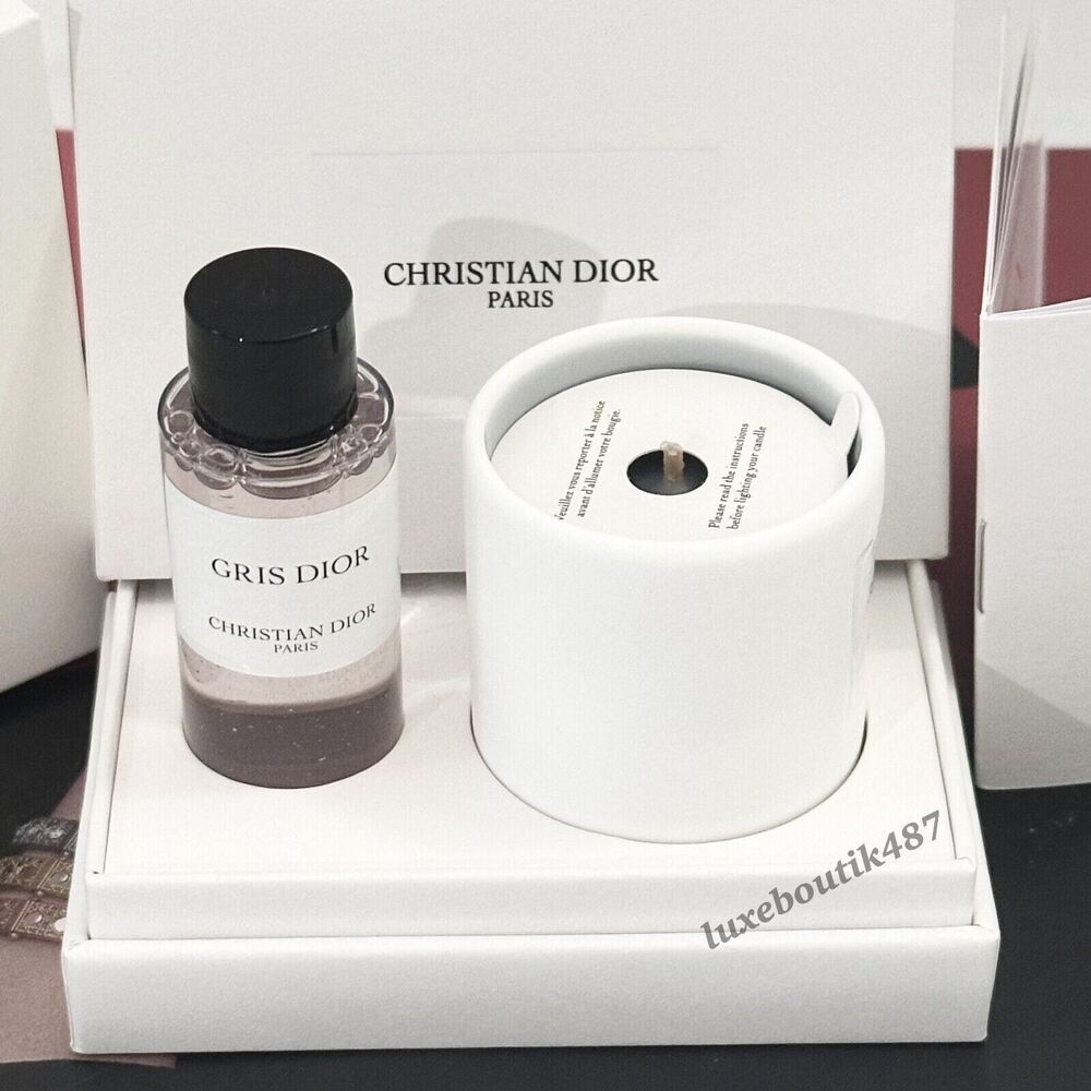Dior VIP Gift Set Gris Body Soap 20 ml And 30 Montaigne Mini Candle 35 G NIB